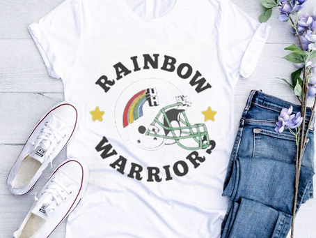 University Of Hawaii Vintage Football Rainbow Shirt