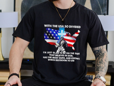 Men’s With the USA so divided I’m just glad to be on the side shirt