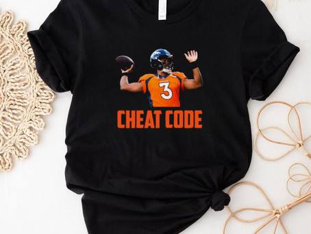 Russell wilson cheat code denver football fan shirt