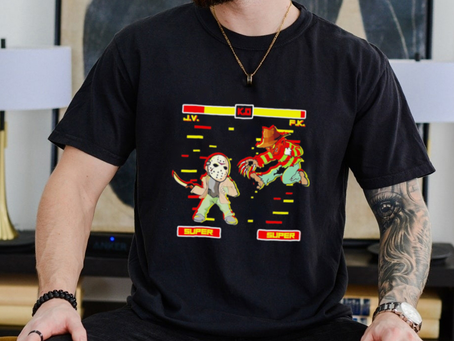 Jason Voorhees vs Freddy Krueger horror movie video game funny shirt