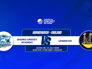 Sharks Cricket Academy vs Upminster: ECS England, Hornchurch, 2026 Match 20 Preview