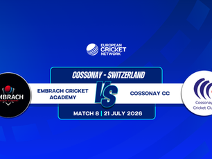 Embrach Cricket Academy vs Cossonay CC Preview: Match 8 of ECS Switzerland, Cossonay, 2026