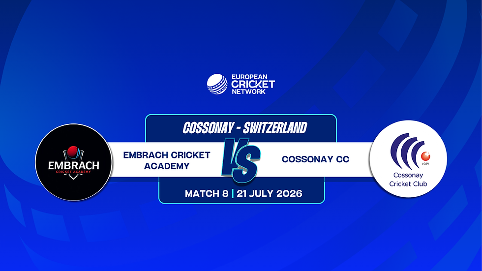 Embrach Cricket Academy vs Cossonay CC Preview: Match 8 of ECS Switzerland, Cossonay, 2026