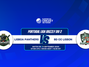 Lisboa Panthers vs BD CC Lisbon, Portugal Liga Grizzly Div 2, 2026: Fresh Rivalry Begins in Match 55