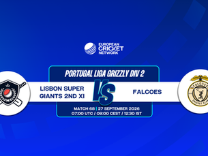Lisbon Super Giants 2nd XI vs Falcoes: Portugal Liga Grizzly Div 2, 2026 Match 68 Preview