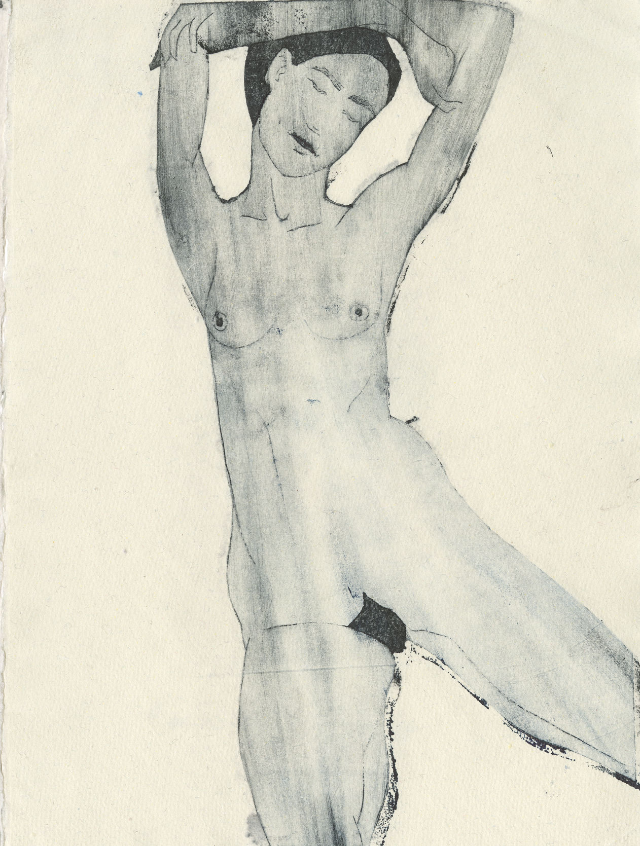 "The dreamer" 29x21 c.m. cardboard engraving