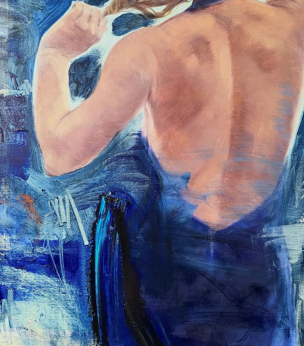 Thumbnail: “Violet gaze” oil on canvas, 100x90