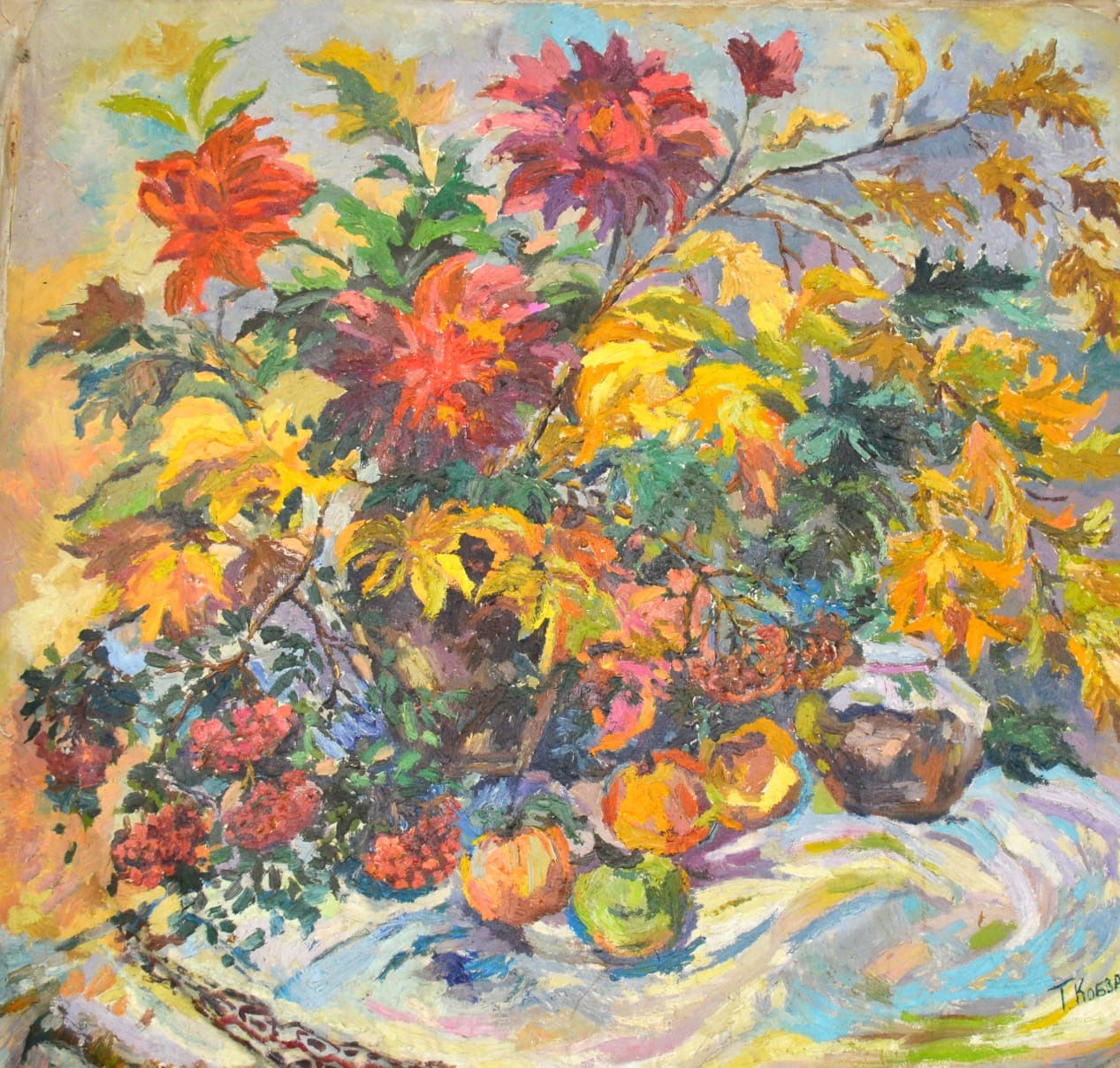 Fall still life 35x39 inches oil on canvas 2012