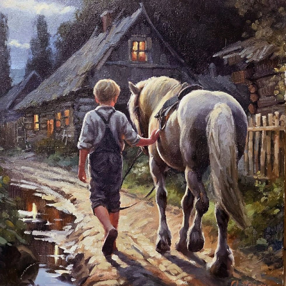 Thumbnail: Sasha Pryadko "Before The Journey" 40X40 c.m.