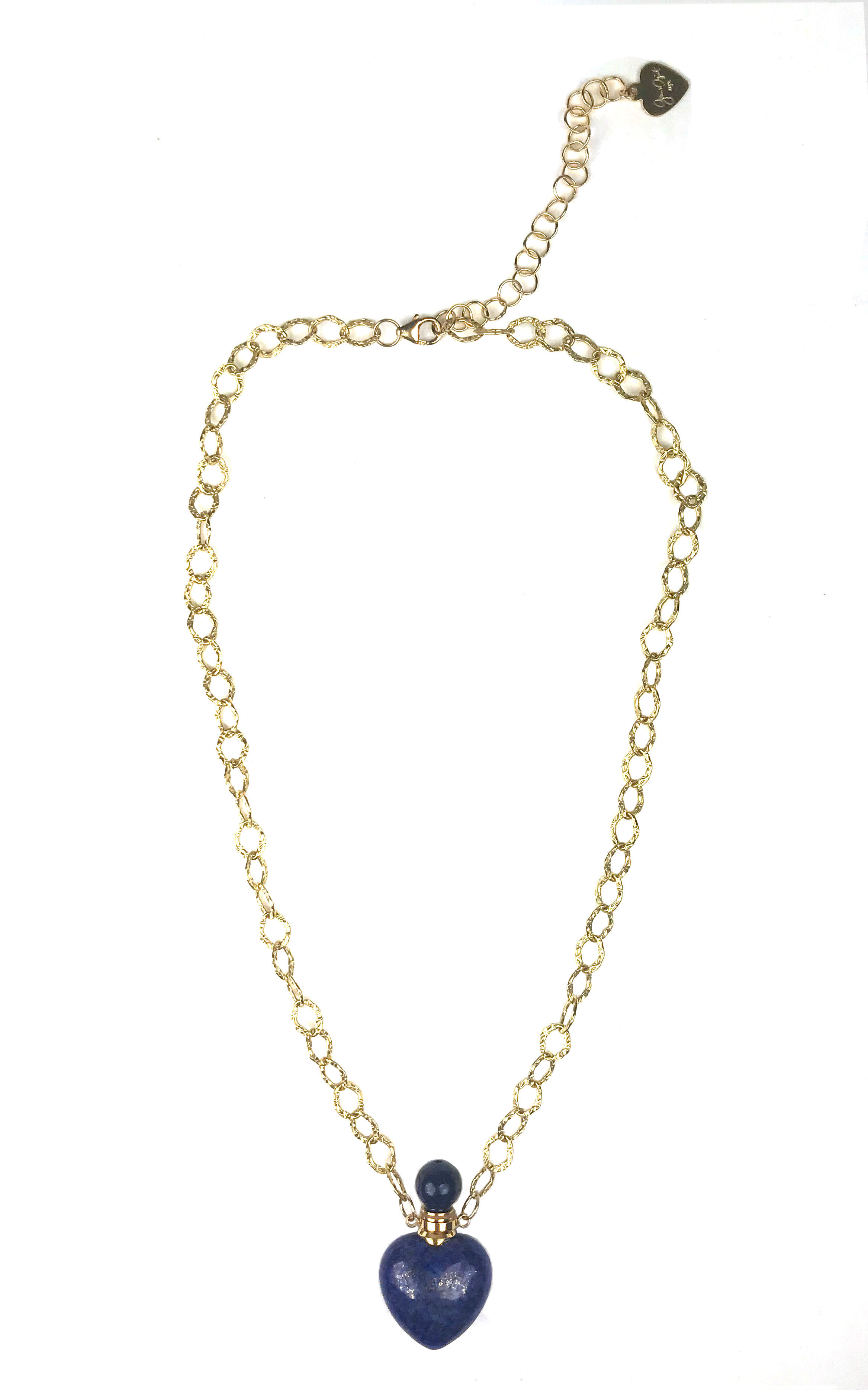 Lapis Lazuli Heart Chain Necklace