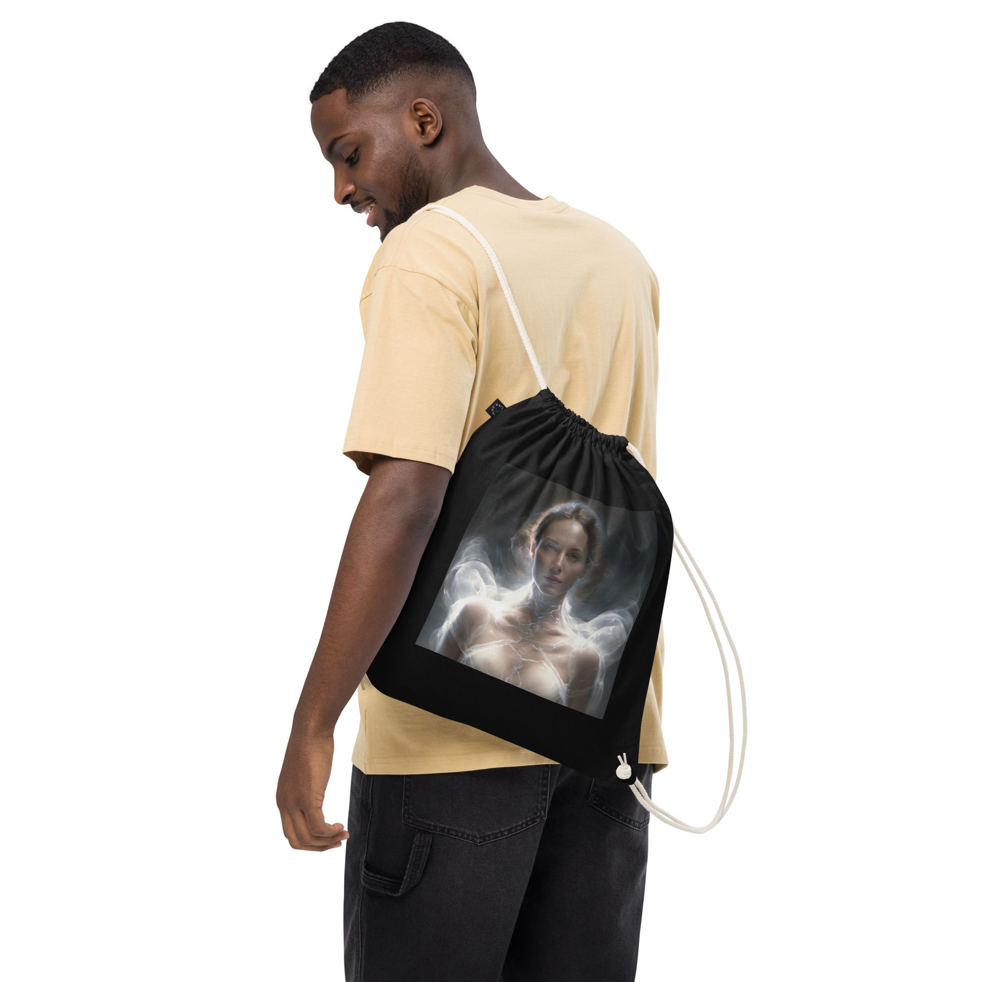 Guardian of Air - Organic Cotton Drawstring Bag