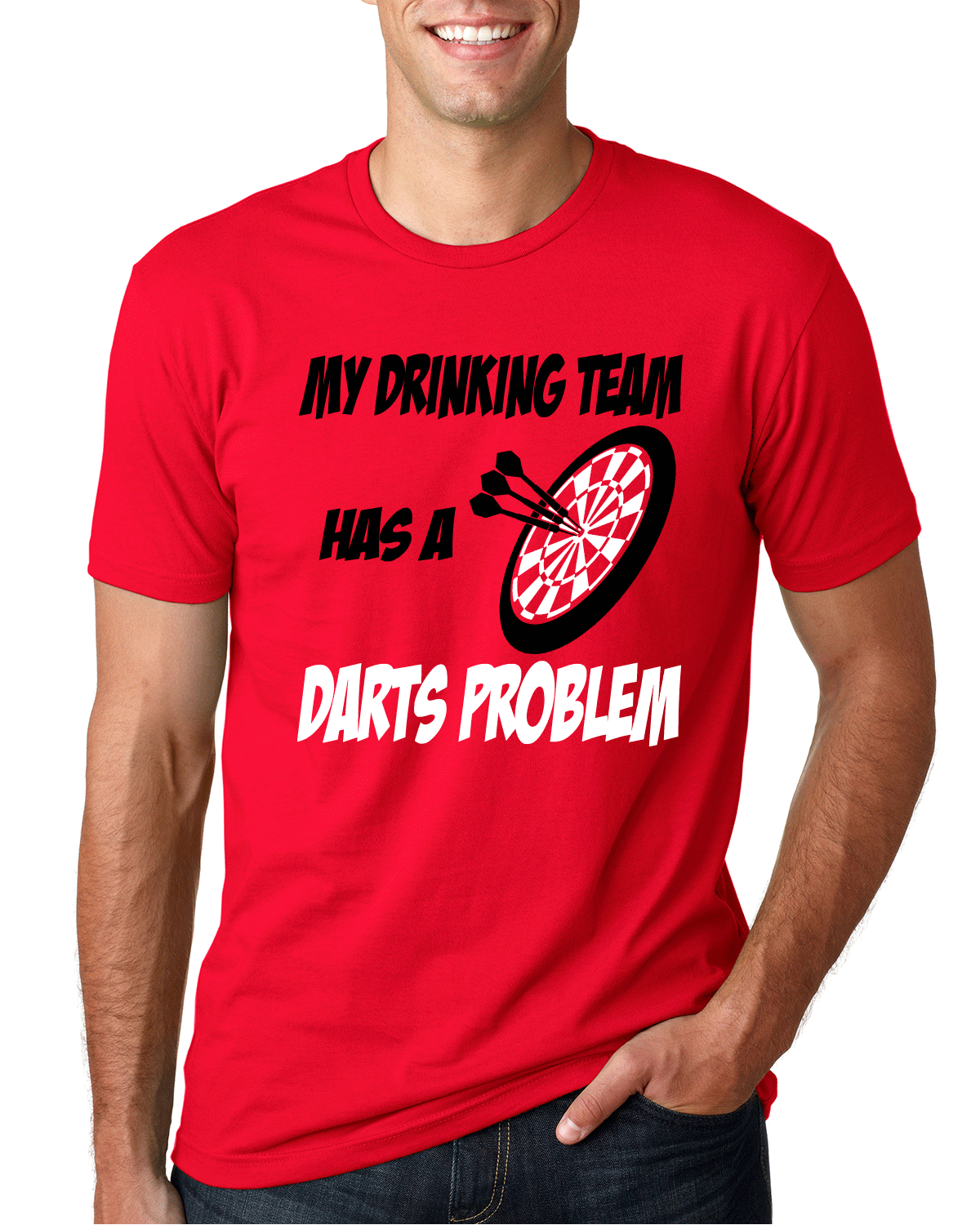 Darts Team Tee -Red