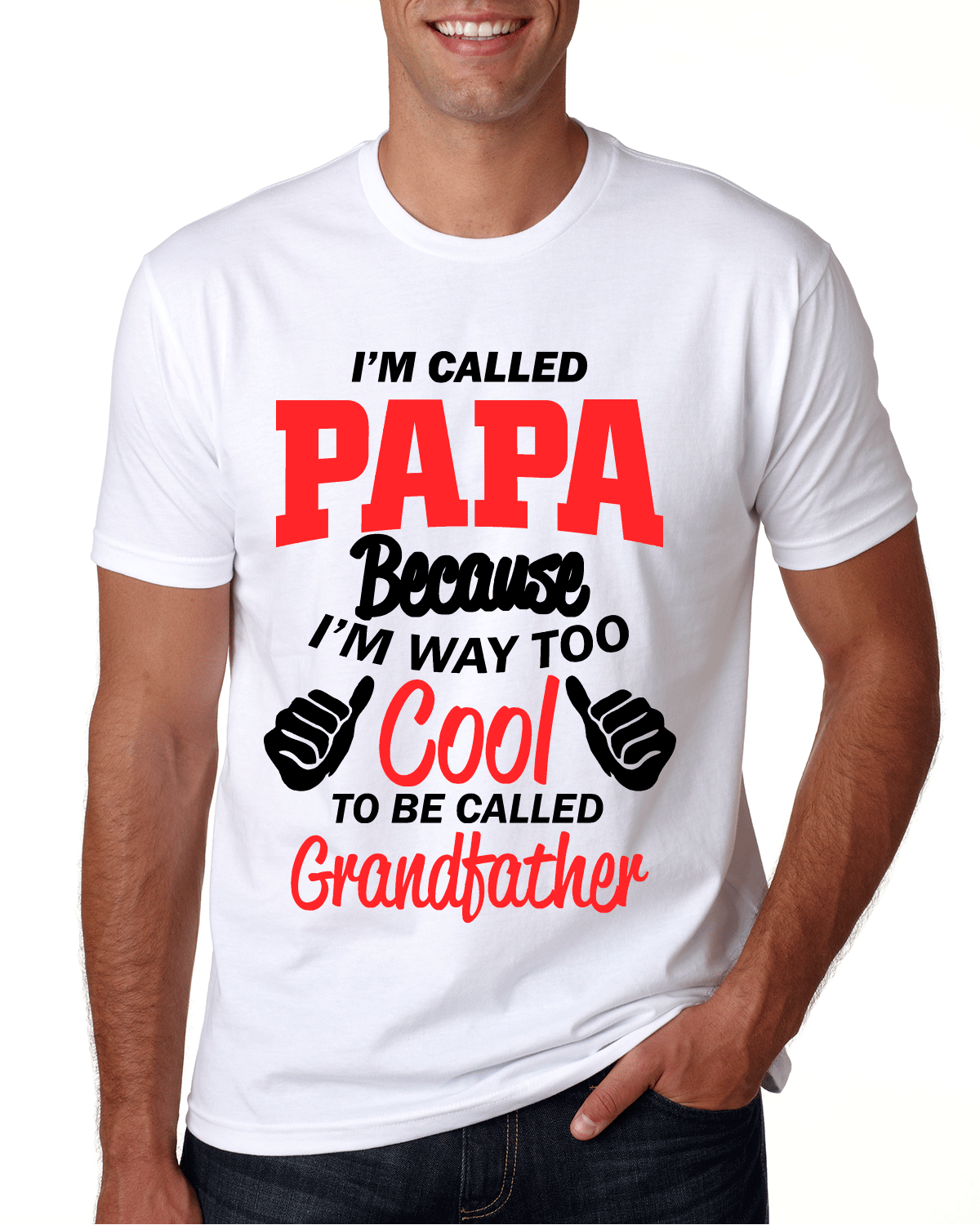 Way Too Cool Papa Tee -White