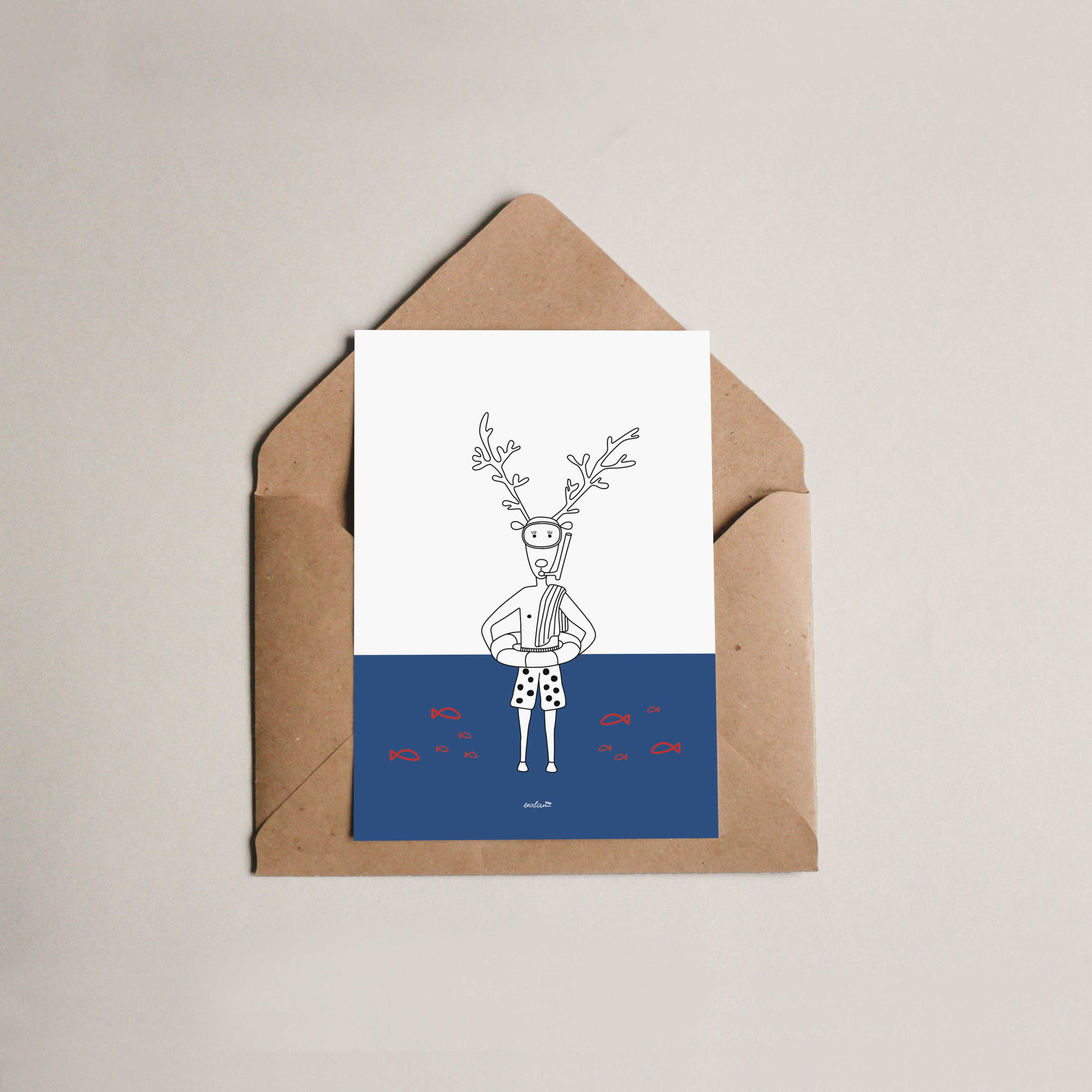 Grußkarte "DiverDeer"