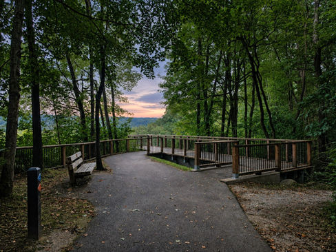 Oxbow Overlook sunrise Cascade Valley Metro Park
