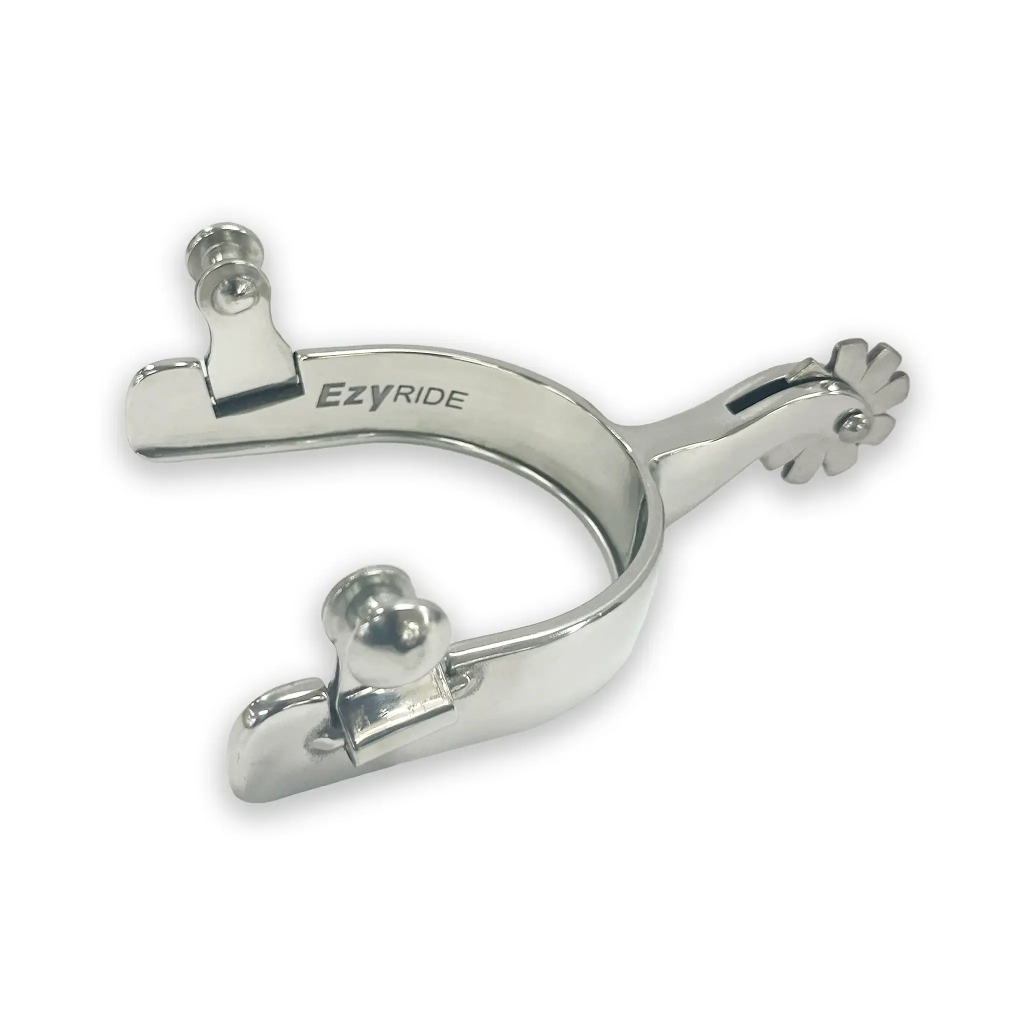 Ezy Ride Stockmans Spur Stainless Steel, 1-3/4" Shank, 9pt SS Rowels