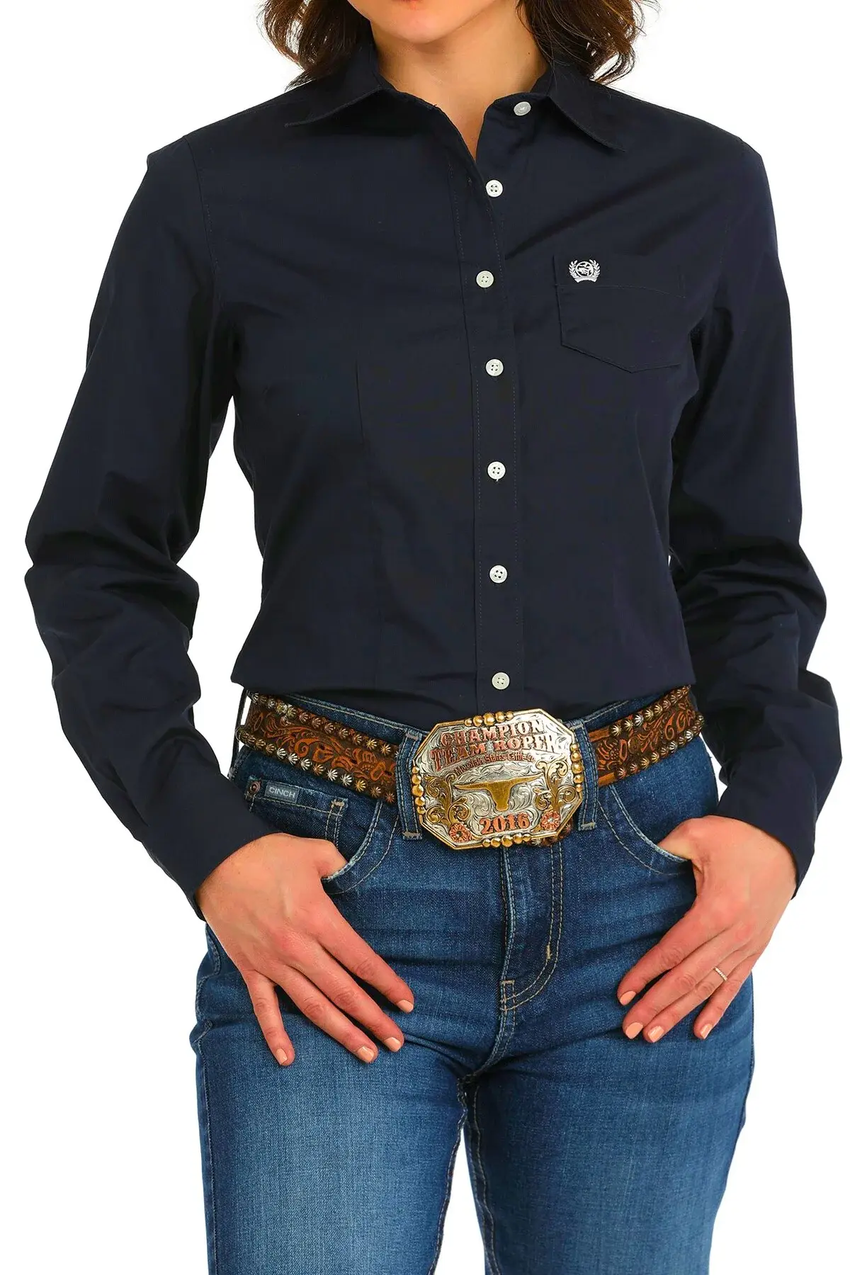 Women's Cinch Navy Arena Shirt