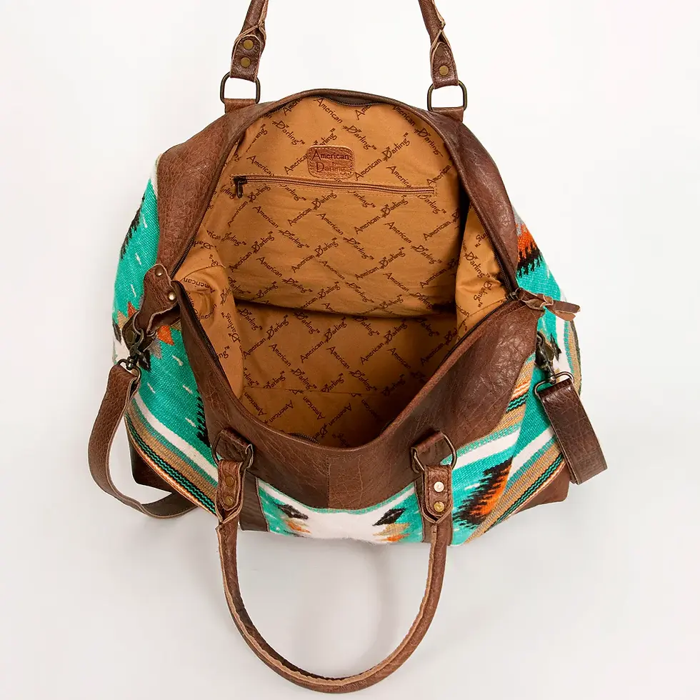 Thumbnail: Genuine Western Leather Duffel Bag