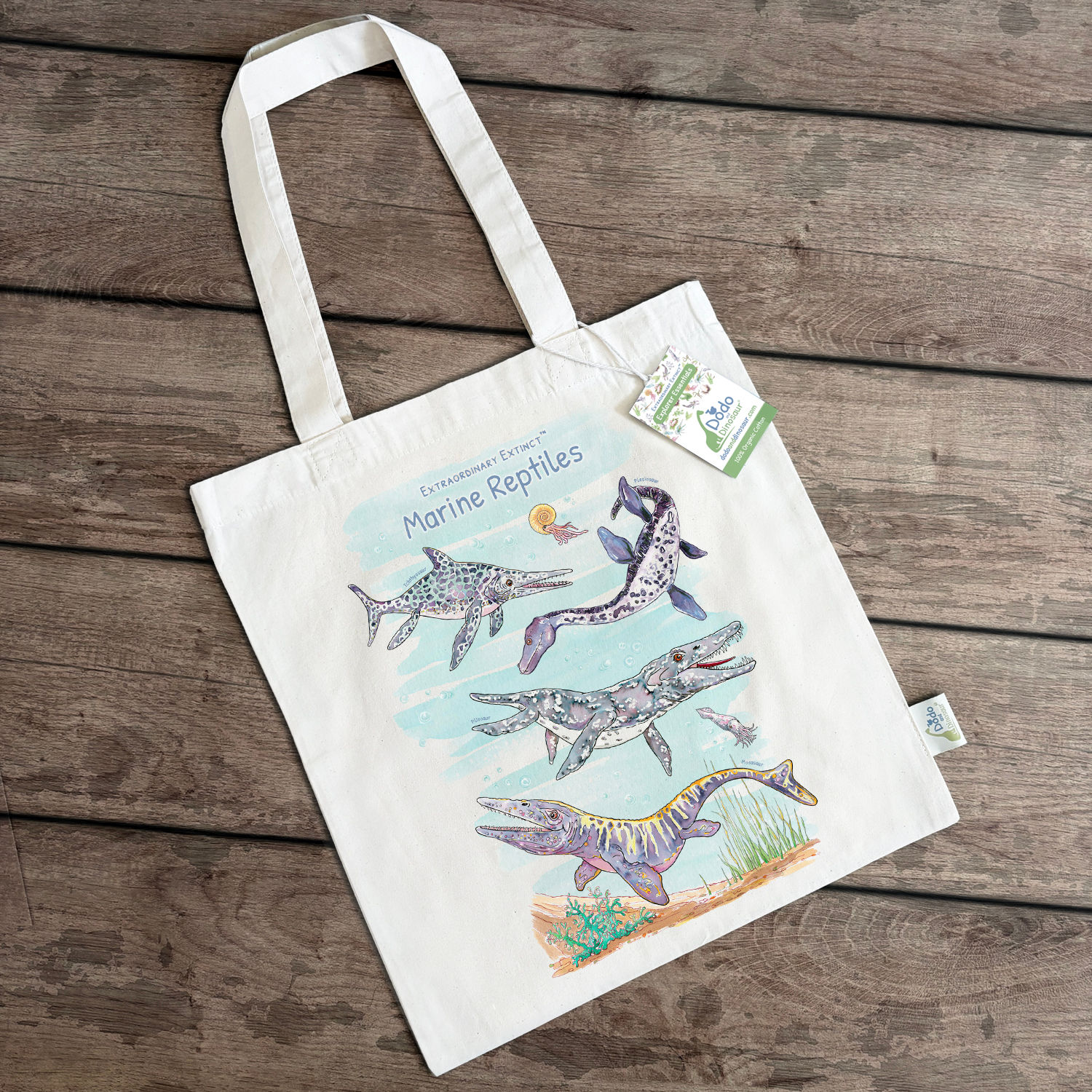 Marine Reptiles Tote Bag