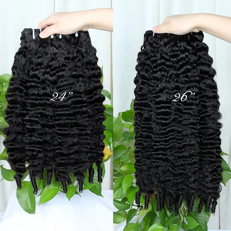 Thumbnail: 30inch Burmese Curly Hair Bundles 15A Burmese Curly Weave Bundles Deal 100% Raw