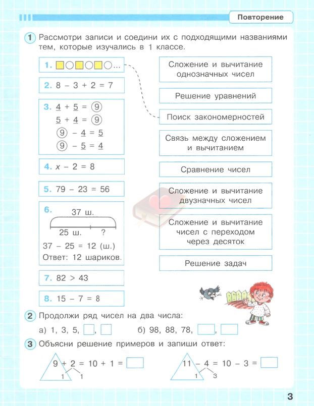 Петерсон 2 класс Рабочая тетрадь Повторение