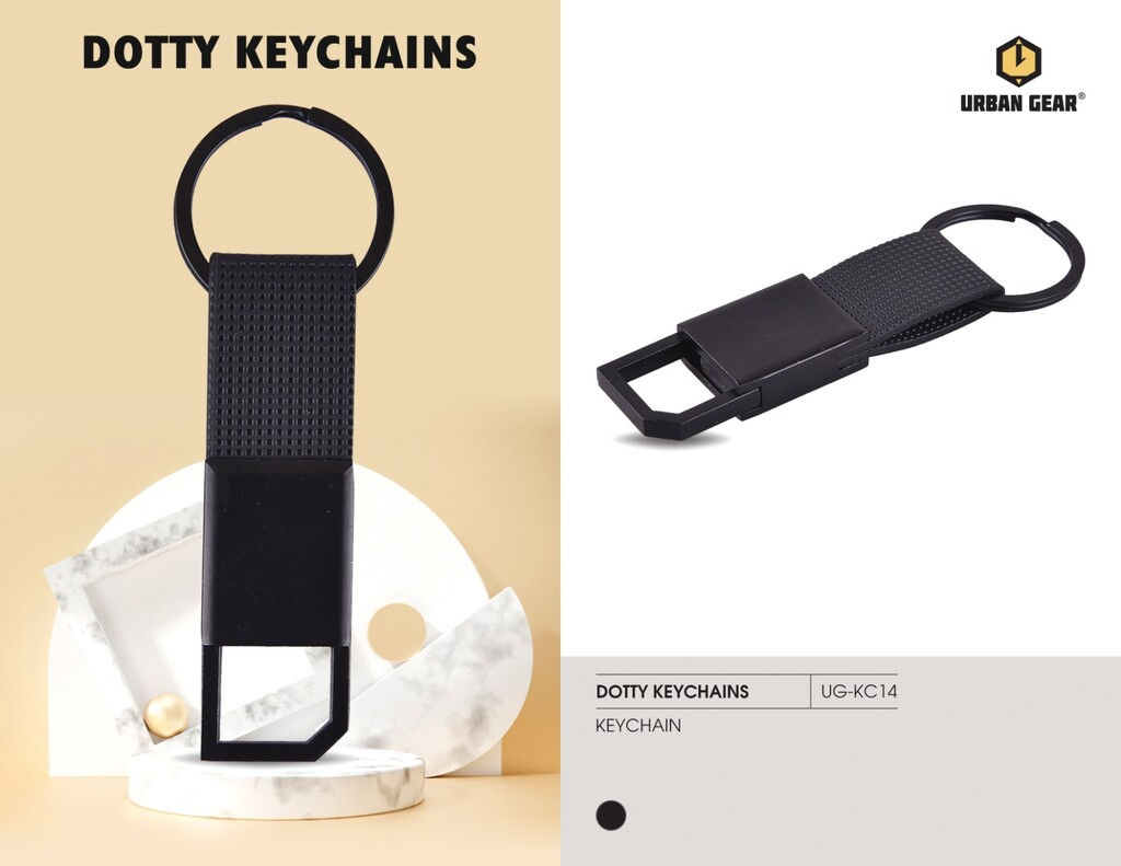 Faux Leather Keychain - Dotty