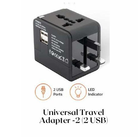 Thumbnail: Travel Adapter |  SSC | Universal Travel Adapter -2 (2 USB) | D650