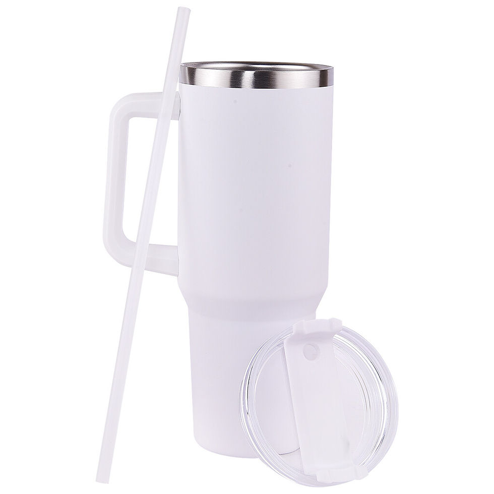 Thumbnail: Stainless Steel Mug with Handle (1200ml) - Hydra-Sky Blue