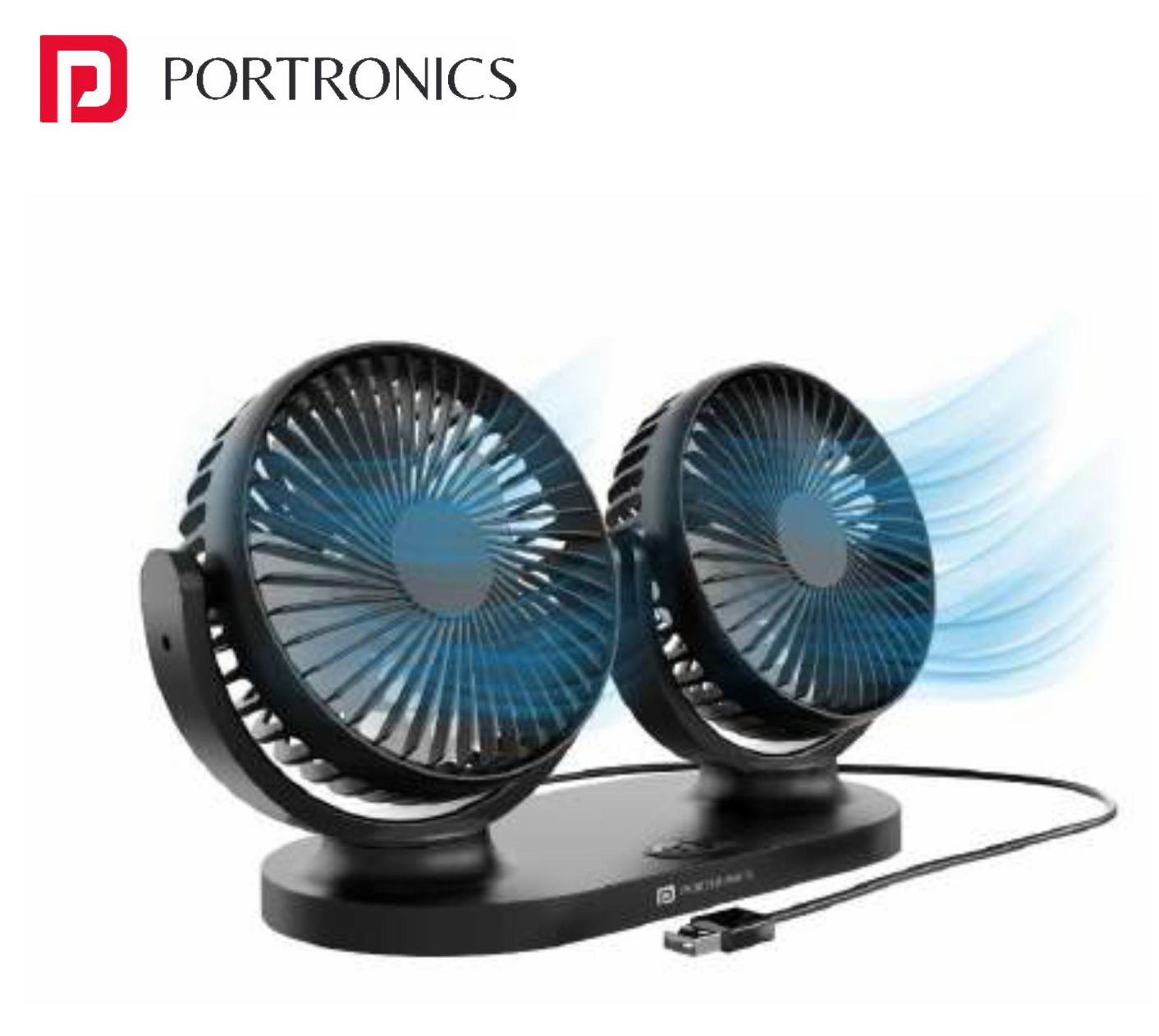 PORTRONICS Twin Cool Rotatable Dual Head USB Fan MRP- 1999