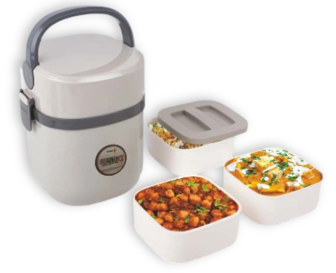 Dgp-Pp-154-Bento Travel Lunch Box With 3 Plastic Containers ;DGP PPPP