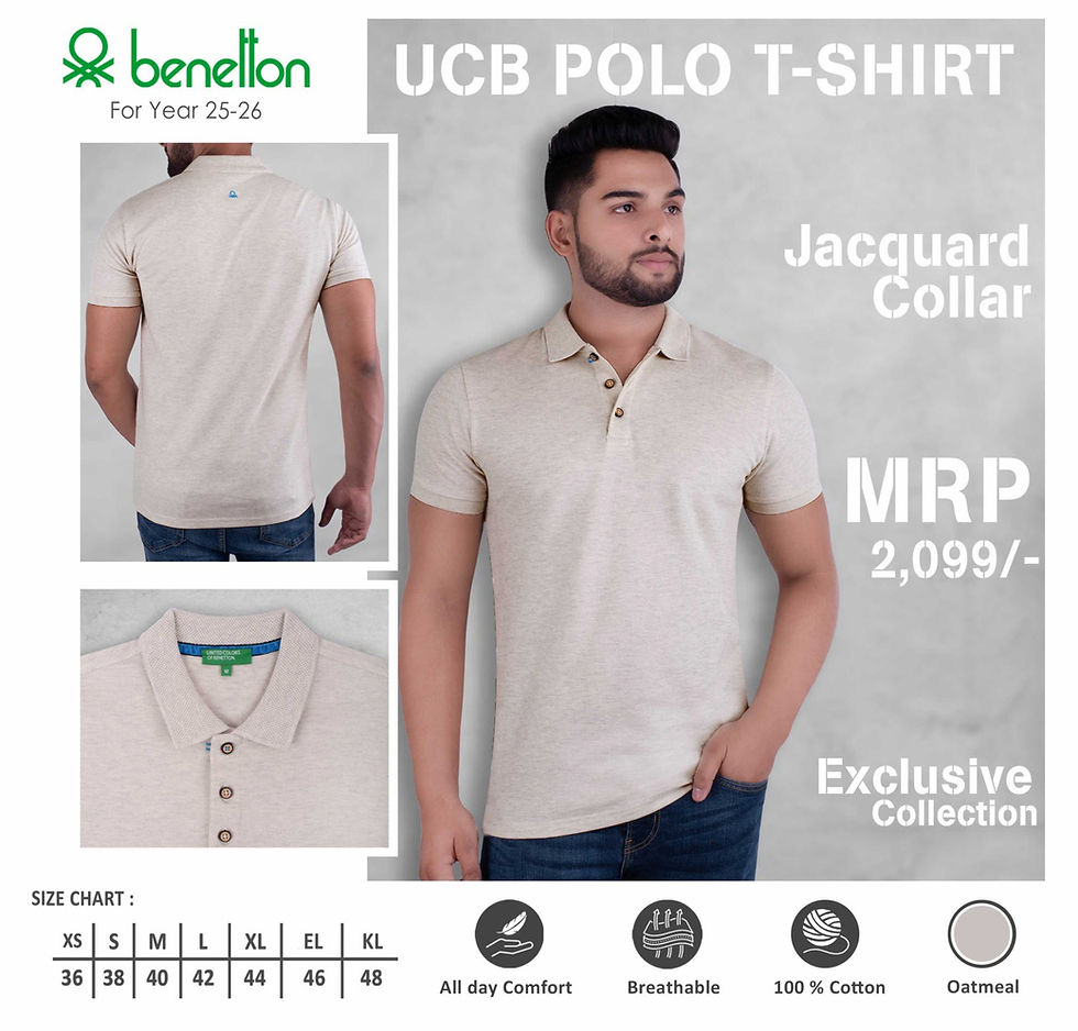 Thumbnail: UCB|Polo / Collar T-Shirts|100% Cotton|-|D1420|MRP Rs. 2099