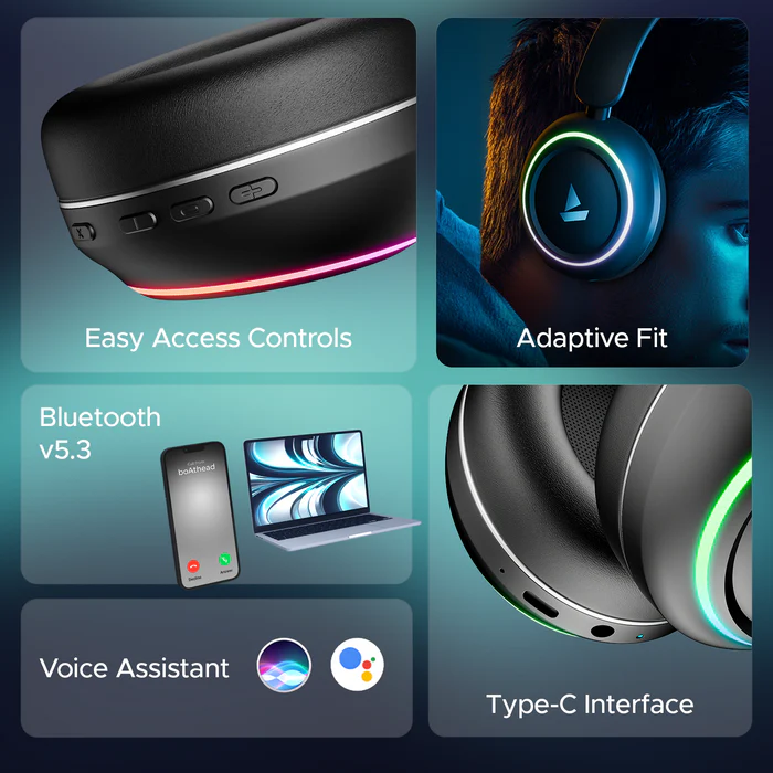Thumbnail: Headphones | BOAT |  Rockerz 480 | D2194