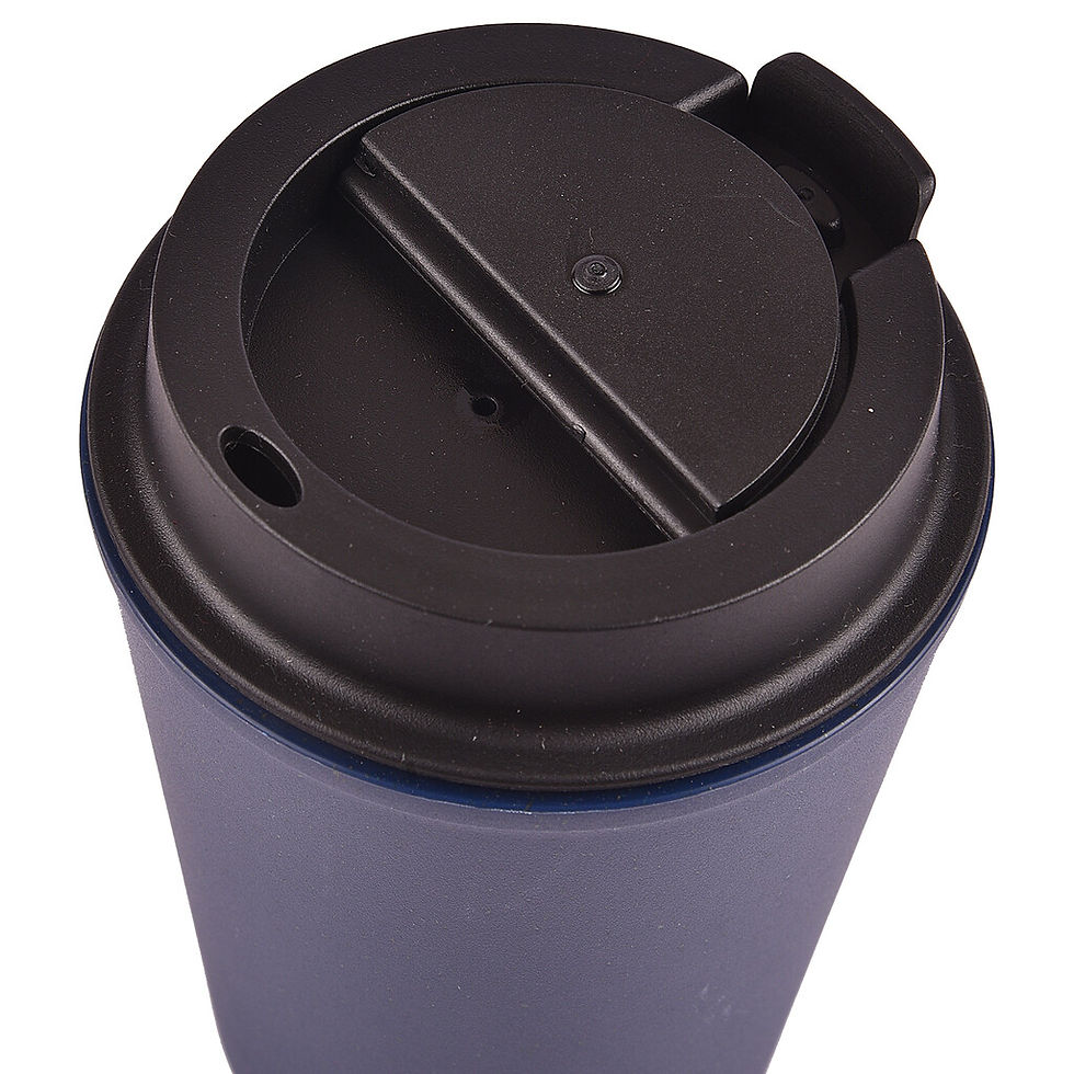 Thumbnail: Double Wall Bamboo Mugs (300ml)  - Cafe Bamboo-Natural/Brown Cap | D180