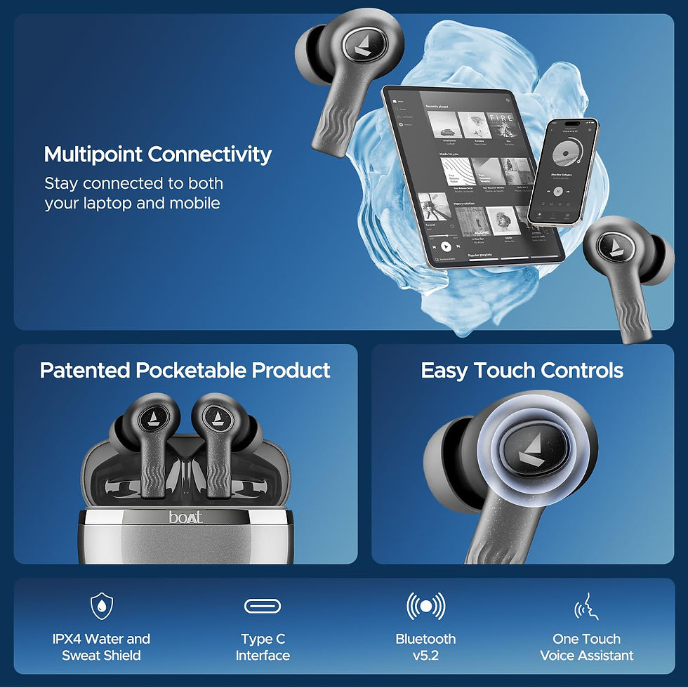 Thumbnail: Earbuds | BOAT | Nirvana ion anc | D3033 | MRP Rs. 9990