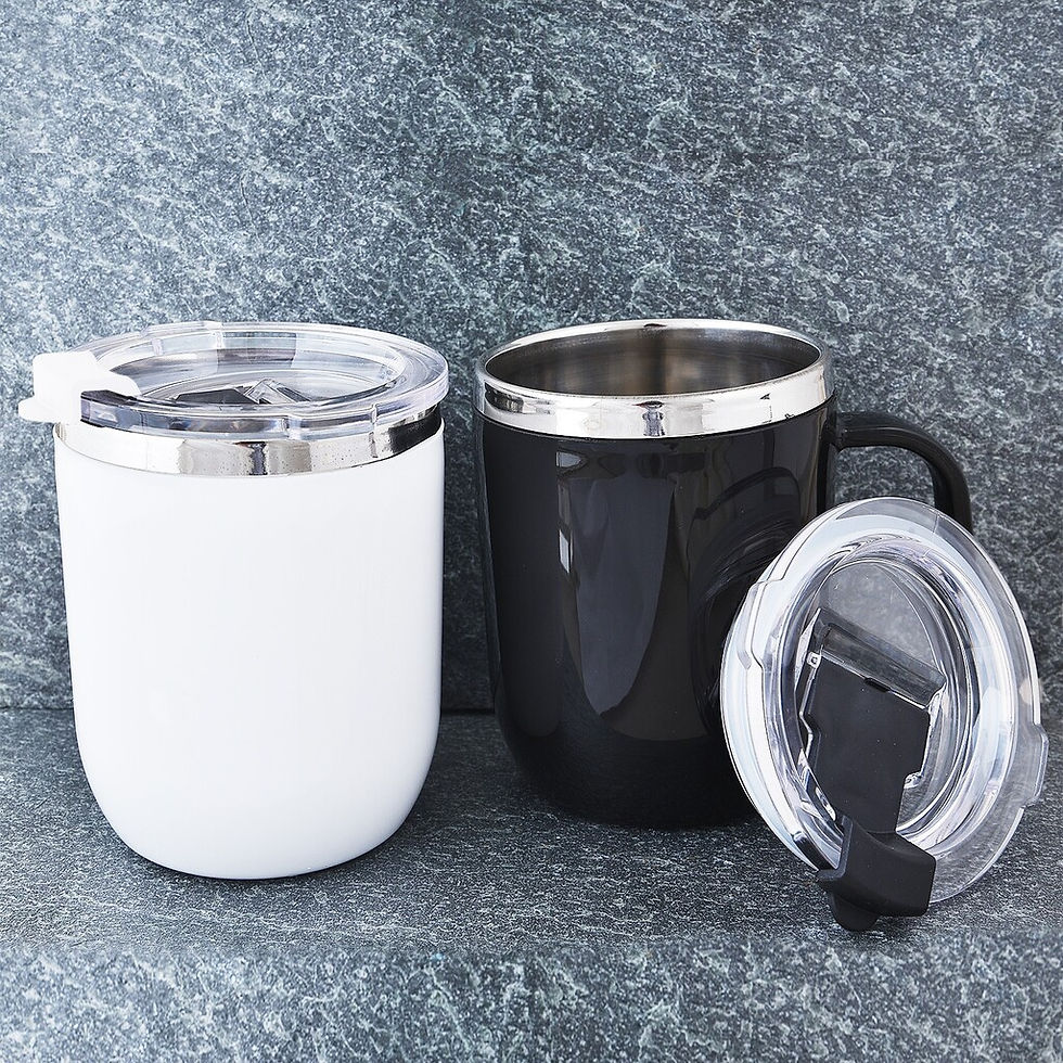 Thumbnail: Stainless Steel Mug with Handle (450ml) - Java