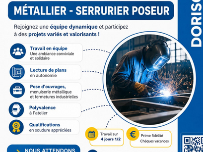 Recherche- Métallier- Serrurier- Poseur