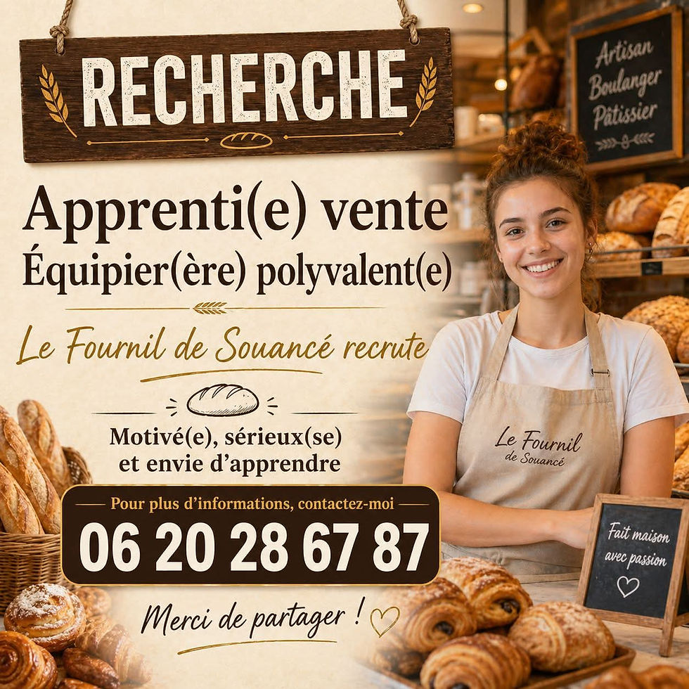 RECHERCHE - Apprenti(e) vente Équipier(ère) polyvalent(e)