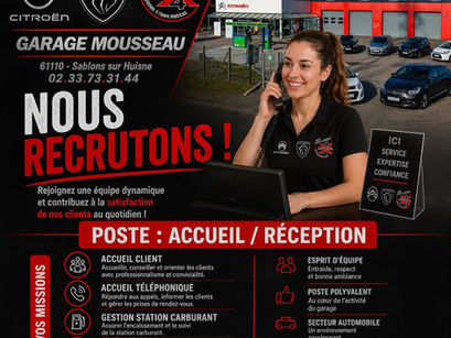 POSTE - accueil / réception - Garage Mousseau
