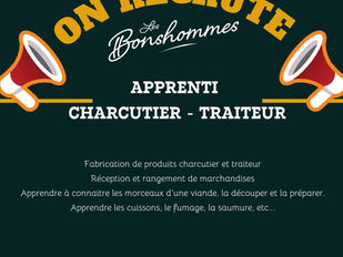 Les Bonshommes - Recrute apprenti charcutier-traiteur