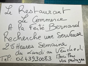 Recherche- Une serveuse