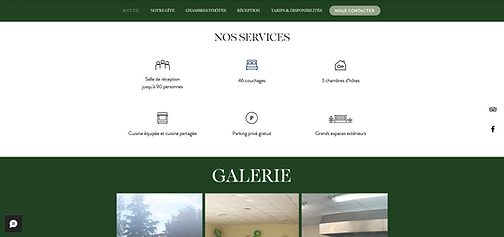 service gite du mallet page web