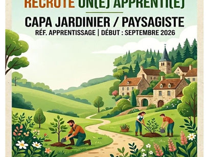 RECRUTEMENT - APPRENTI JARDINIER / PAYSAGISTE