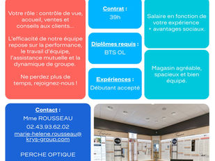 Recherche- Opticien(ne) Diplômé(e)