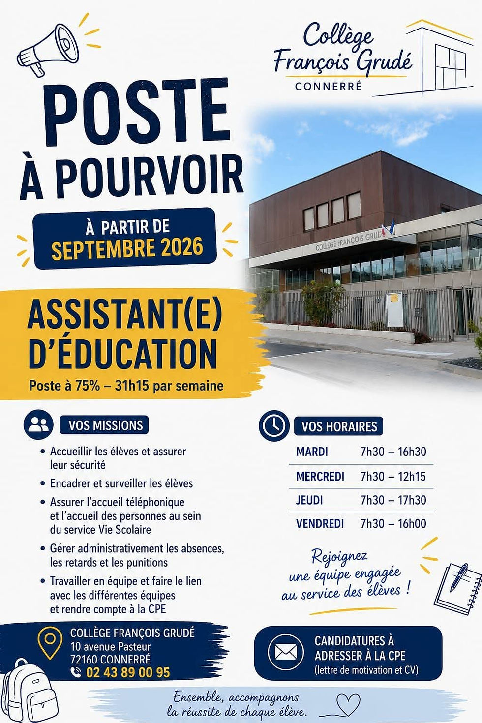 Recherche- Assistant(e)- D'éducation