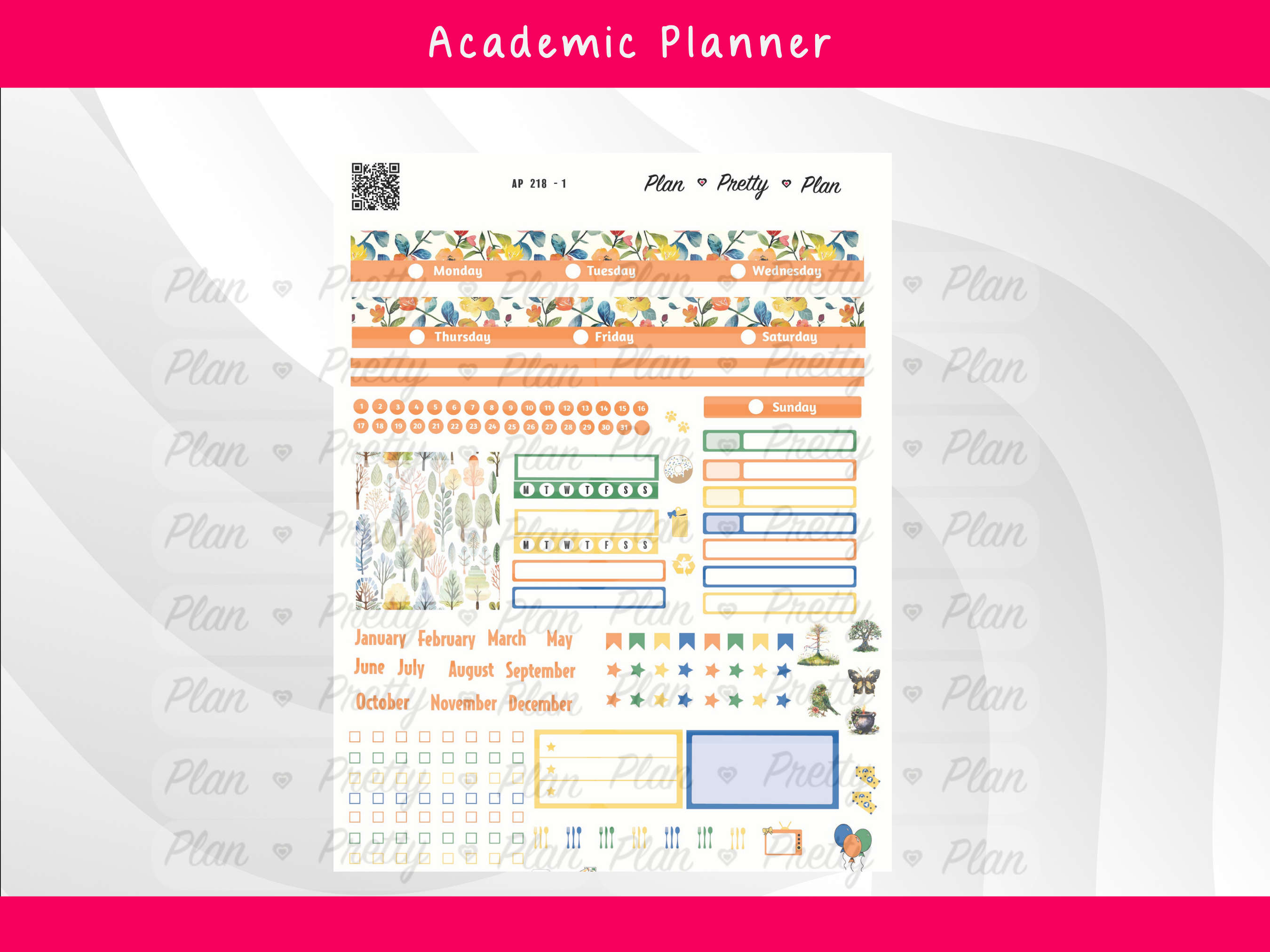 ACADEMIC PLANNER May Day Blooms