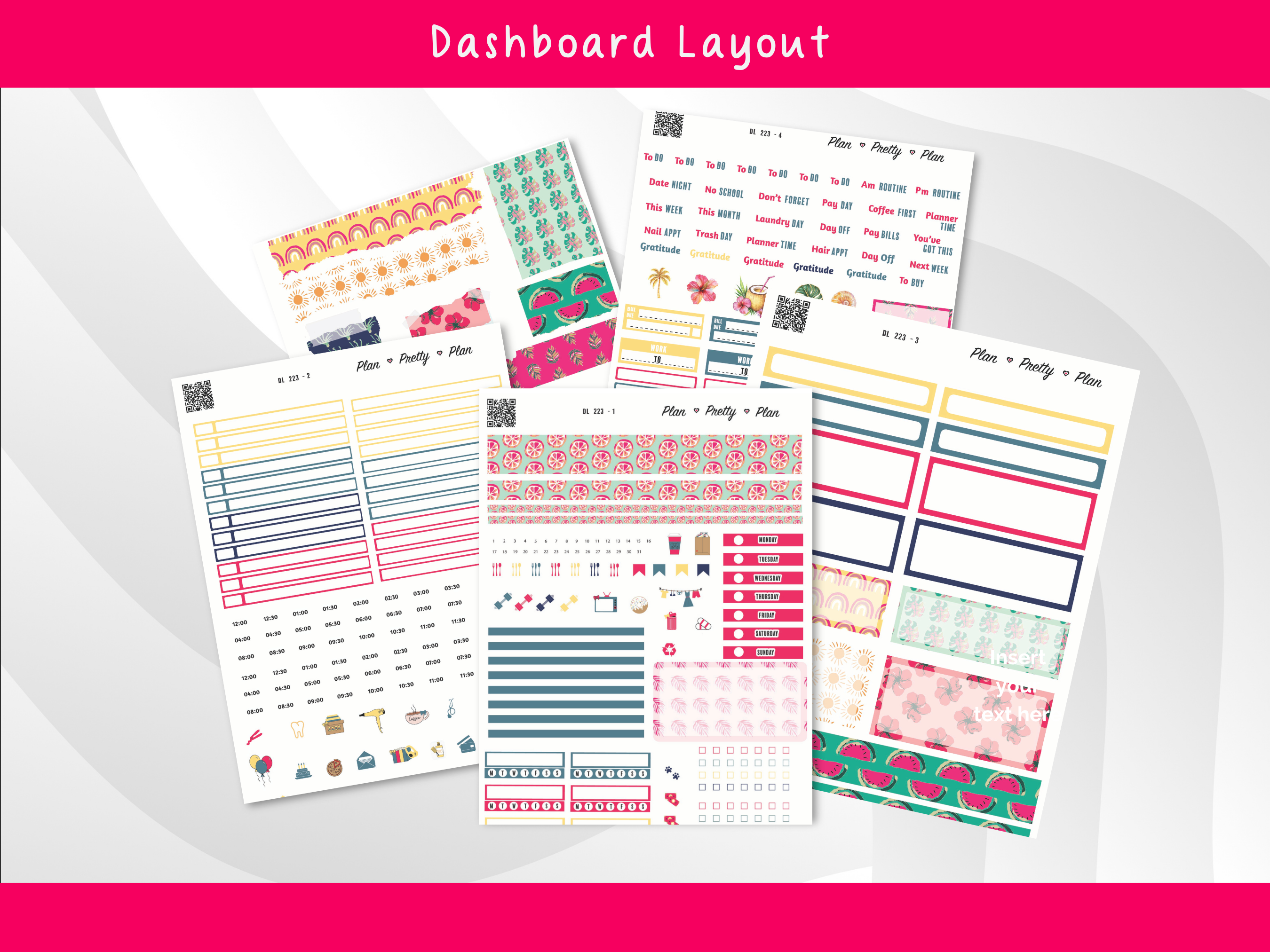 DASHBOARD LAYOUT - Hello Summer Shine
