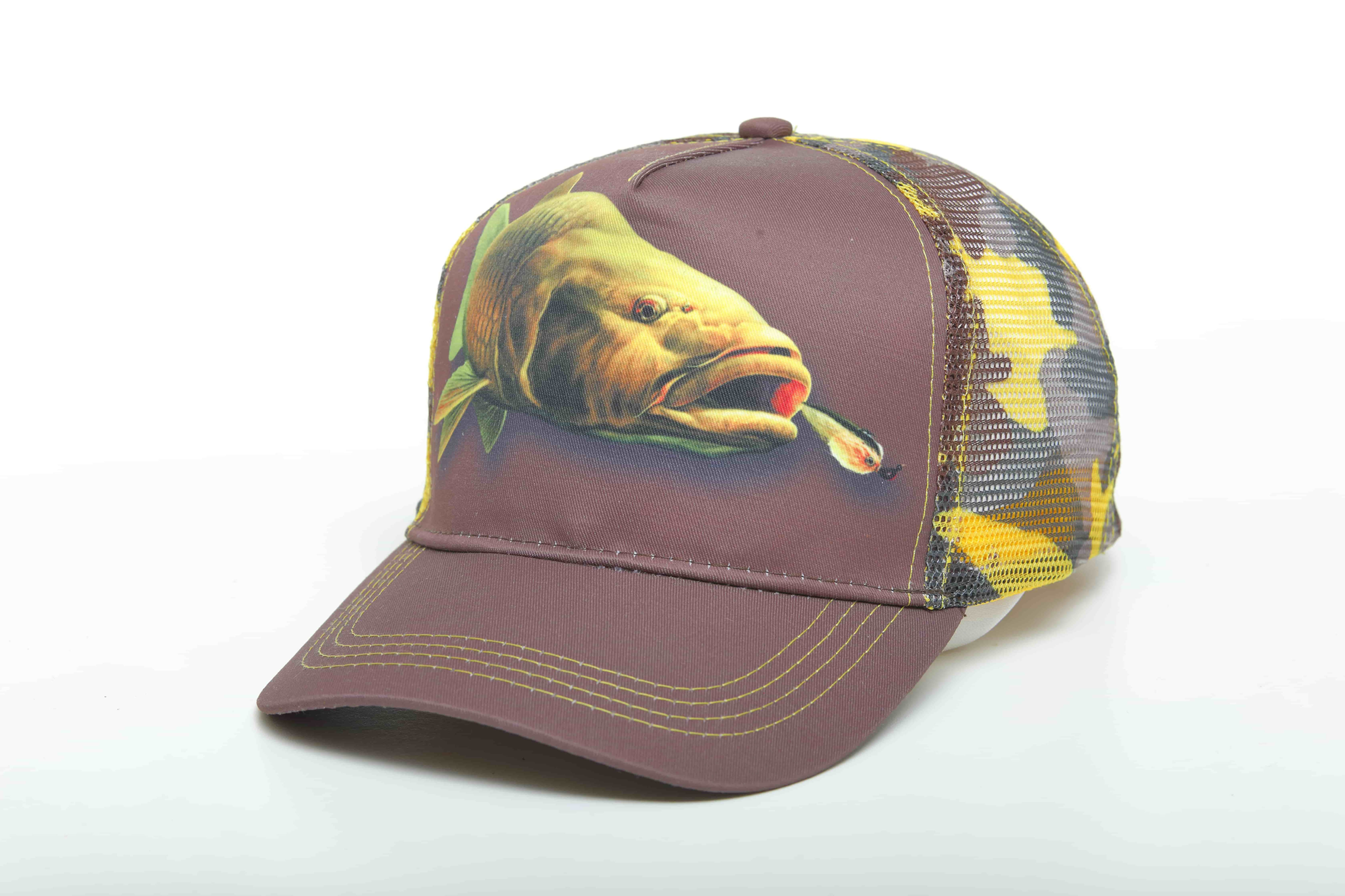 Afri Jigs Yellow & Brown Cap  Fishing Apparel