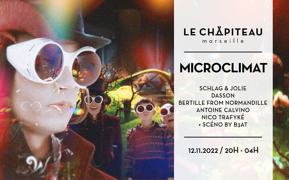 MICROCLIMAT -  w/ Schlag & Jolie, Dasson, Bertille from Normandille, Nico Trafyké, Antoine Calvino