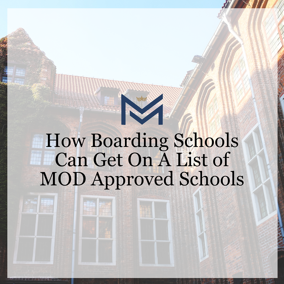 How Boarding Schools Can Get On A List of MOD Approved Schools