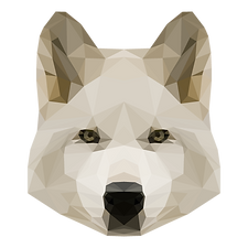Geometrisk White Dog